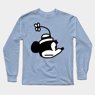 Steamboat Willie Portrait of a Cartoon Girl Mouse Long Sleeve T-Shirt